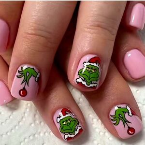 Christmas Grinch Press On Nails